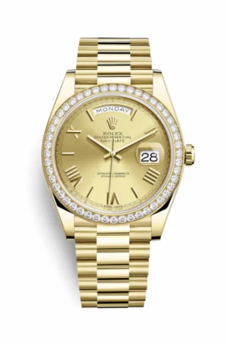 Rolex Day-Date 40 Yellow Gold / Diamond / Champagne - Roman 228348RBR-0003 (M228348RBR-0003)